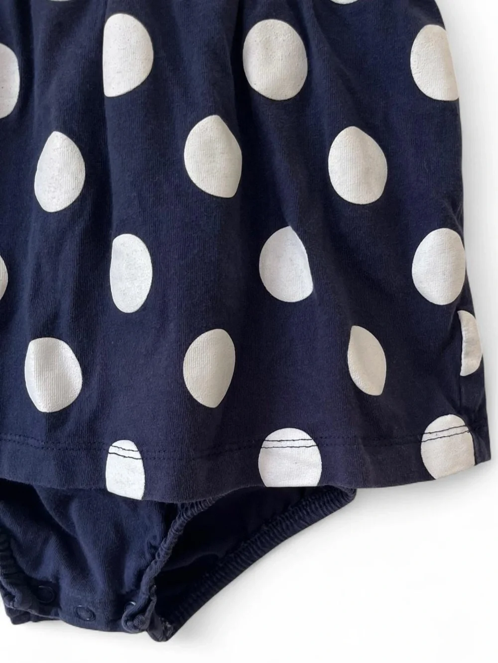 18M Bubble Romper Sunsuit Carters Girls Navy Blue White Polka Dot Red Sash Bow